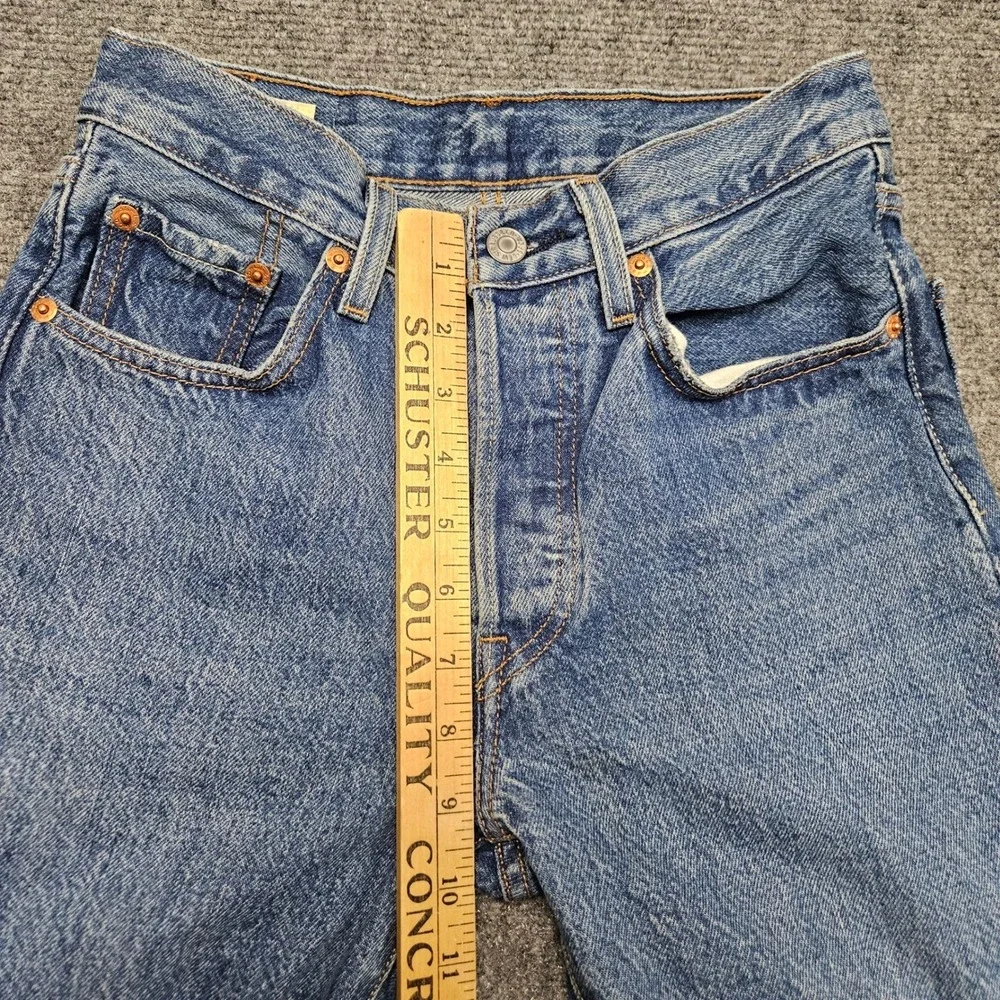 Levis‎ 501 Jeans Premium 24x30 Blue Knee Patchwork Workwear Grunge Streetwear